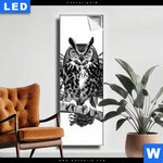 Leuchtbild Eule Auf Ast Schmal Produktvorschau mit dem Bild Eule auf Ast im Format Schmal.