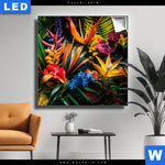 Leuchtbild Exotische Tropische Pflanzen Quadrat Produktvorschau mit dem Bild Exotische tropische Pflanzen im Format Quadrat.