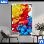 Leuchtbild Farbe Im Wasser Bunt Hochformat Produktvorschau mit dem Bild Farbe im Wasser - bunt im Format Hochformat.