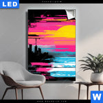 Leuchtbild Farben Der Nacht Hochformat Produktvorschau mit dem Bild Farben der Nacht im Format Hochformat.