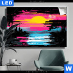 Leuchtbild Farben Der Nacht Querformat Produktvorschau mit dem Bild Farben der Nacht im Format Querformat.