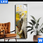 Leuchtbild Farbenexplosion Mit Elefant Schmal Produktvorschau mit dem Bild Farbenexplosion mit Elefant im Format Schmal.
