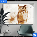 Leuchtbild Federkleid Trifft Bluetenpracht Querformat Produktvorschau mit dem Bild Federkleid trifft Blütenpracht im Format Querformat.