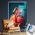 Canvalight® Leuchtbild | Flamingo in bunter Rauchwolke | Hochformat