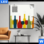 Leuchtbild Flaschen Glaeser Quadrat Produktvorschau mit dem Bild Flaschen & Gläser im Format Quadrat.