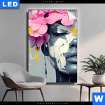 Leuchtbild Florales Portraet Design Hochformat Produktvorschau mit dem Bild Florales Porträt Design im Format Hochformat.