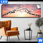 Leuchtbild Fluegel Der Freiheit Panorama Produktvorschau mit dem Bild Flügel der Freiheit im Format Panorama.