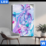 Leuchtbild Fluid Art Bubbless Aquamarin Hochformat Produktvorschau mit dem Bild Fluid Art - Bubbless Aquamarin im Format Hochformat.