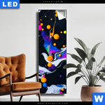 Leuchtbild Fluid Art Bubbless Neon Schmal Produktvorschau mit dem Bild Fluid Art - Bubbless Neon im Format Schmal.