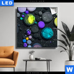 Leuchtbild Fluid Art Bubbless No 1 Quadrat Produktvorschau mit dem Bild Fluid Art - Bubbless No.1 im Format Quadrat.