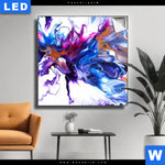Leuchtbild Fluid Art Floral Quadrat Produktvorschau mit dem Bild Fluid Art Floral No.2 im Format Quadrat.