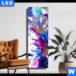 Leuchtbild Fluid Art Floral Schmal Produktvorschau mit dem Bild Fluid Art Floral No.2 im Format Schmal.