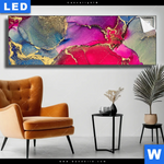 Leuchtbild Fluid Art Fruehlingszauber Panorama Produktvorschau mit dem Bild Fluid Art Frühlingszauber im Format Panorama.