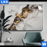 Leuchtbild Fluid Art Gold Querformat Produktvorschau mit dem Bild Fluid Art Gold im Format Querformat.