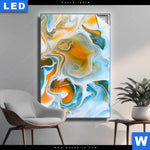 Leuchtbild Fluid Art Lagune Hochformat Produktvorschau mit dem Bild Fluid Art Lagune im Format Hochformat.