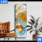 Leuchtbild Fluid Art Lagune Schmal Produktvorschau mit dem Bild Fluid Art Lagune im Format Schmal.