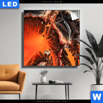 Leuchtbild Fluid Art Lavastrom Quadrat Produktvorschau mit dem Bild Fluid Art Lavastrom im Format Quadrat.