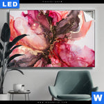 Leuchtbild Fluid Art Rot Braun Querformat Produktvorschau mit dem Bild Fluid Art Rot & Braun im Format Querformat.
