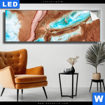Leuchtbild Fluid Art Sandbank Panorama Produktvorschau mit dem Bild Fluid Art Sandbank im Format Panorama.