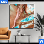 Leuchtbild Fluid Art Sandbank Quadrat Produktvorschau mit dem Bild Fluid Art Sandbank im Format Quadrat.