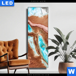 Leuchtbild Fluid Art Sandbank Schmal Produktvorschau mit dem Bild Fluid Art Sandbank im Format Schmal.