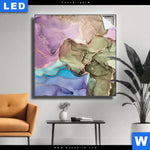Leuchtbild Fluid Art Summertime Quadrat Produktvorschau mit dem Bild Fluid Art Summertime im Format Quadrat.