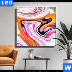 Leuchtbild Fluid Art Sweets Quadrat Produktvorschau mit dem Bild Fluid Art Sweets im Format Quadrat.
