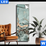 Leuchtbild Fluid Art Tuerkis Schmal Produktvorschau mit dem Bild Fluid Art Türkis im Format Schmal.