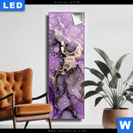 Leuchtbild Fluid Art Violett Schmal Produktvorschau mit dem Bild Fluid Art Violett im Format Schmal.