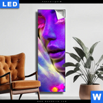Leuchtbild Frau Im Neonlicht Schmal Produktvorschau mit dem Bild Frau im Neonlicht im Format Schmal.