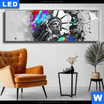 Leuchtbild Freiheitsstatue Pop Art No 1 Panorama Produktvorschau mit dem Bild Freiheitsstatue Pop Art No.1 im Format Panorama.