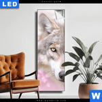 Leuchtbild Friedlicher Wolf Schmal Produktvorschau mit dem Bild Friedlicher Wolf im Format Schmal.