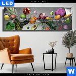 Leuchtbild Frische Gemuese Explosion Panorama Produktvorschau mit dem Bild Frische Gemüse-Explosion im Format Panorama.