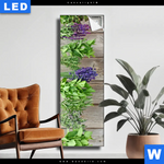 Leuchtbild Frische Kraeuter An Holzstange Schmal Produktvorschau mit dem Bild Frische Kräuter an Holzstange im Format Schmal.