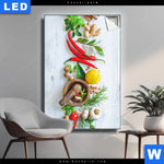 Leuchtbild Frische Kraeuter Gewuerze Hochformat Produktvorschau mit dem Bild Frische Kräuter & Gewürze im Format Hochformat.