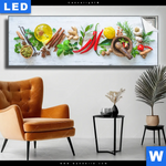 Leuchtbild Frische Kraeuter Gewuerze Panorama Produktvorschau mit dem Bild Frische Kräuter & Gewürze im Format Panorama.