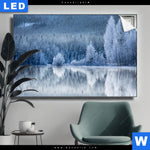 Leuchtbild Frostiger Wald Querformat Produktvorschau mit dem Bild Frostiger Wald im Format Querformat.