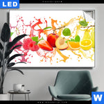 Leuchtbild Fruchtspritzer Querformat Produktvorschau mit dem Bild Fruchtspritzer im Format Querformat.