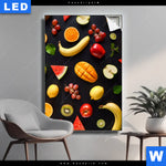 Leuchtbild Fruechte Gesunde Ernaehrung Hochformat Produktvorschau mit dem Bild Früchte - Gesunde Ernährung im Format Hochformat.