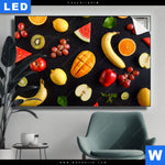Leuchtbild Fruechte Gesunde Ernaehrung Querformat Produktvorschau mit dem Bild Früchte - Gesunde Ernährung im Format Querformat.
