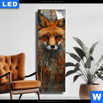 Leuchtbild Fuchs Grunge Stil Schmal Produktvorschau mit dem Bild Fuchs - Grunge Stil im Format Schmal.