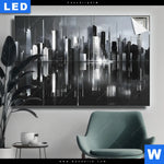 Leuchtbild Futuristische Skyline Querformat Produktvorschau mit dem Bild Futuristische Skyline im Format Querformat.