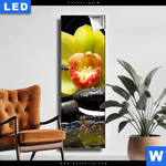 Leuchtbild Gelbe Orchidee Schmal Produktvorschau mit dem Bild Gelbe Orchidee im Format Schmal.