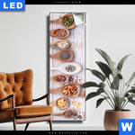 Leuchtbild Gesunde Vielfalt Aus Loeffeln Schmal Produktvorschau mit dem Bild Gesunde Vielfalt aus Löffeln im Format Schmal.