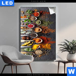 Leuchtbild Gewuerze Auf Loeffeln No 2 Hochformat Produktvorschau mit dem Bild Gewürze auf Löffeln No. 2 im Format Hochformat.