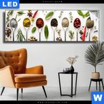 Leuchtbild Gewuerzvielfalt Panorama Produktvorschau mit dem Bild Gewürzvielfalt im Format Panorama.