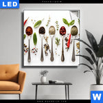 Leuchtbild Gewuerzvielfalt Quadrat Produktvorschau mit dem Bild Gewürzvielfalt im Format Quadrat.