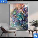 Leuchtbild Glaenzende Sukkulenten Hochformat Produktvorschau mit dem Bild Glänzende Sukkulenten im Format Hochformat.