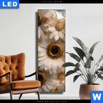 Leuchtbild Goldene Bluetenpracht Schmal Produktvorschau mit dem Bild Goldene Blütenpracht im Format Schmal.