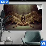 Leuchtbild Goldene Fluegel Querformat Produktvorschau mit dem Bild Goldene Flügel im Format Querformat.